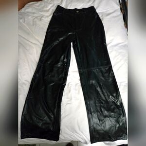 SHEIN Black Faux Leather Pants... WORN ONCE!